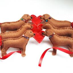 Fox Red Labrador Garland Gift For Lover Christmas Decor Lab - thumbnail 3