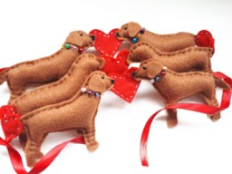 Fox Red Labrador Garland Gift For Lover Christmas Decor Lab