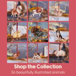 Wooden Lamb Christmas Hanging Decoration, Rustic, Farmhouse, Holiday Decor, Artisan Crafted - thumbnail 2