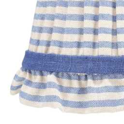 Blue Striped Lampshade With Frill - thumbnail 2