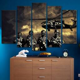 Special Forces Print, Military Canvas, Soldiers Wall Decor, Army Rangers Poster, Spec Ops Swat Home - thumbnail 3