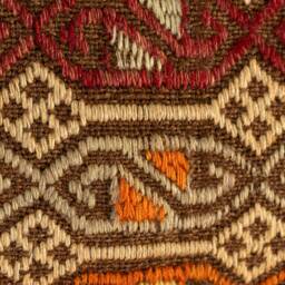 Vintage Ottoman Bench, Upholstered Stool, Bedroom Furniture, Kilim Rug Ottoman, Piano Chair - thumbnail 4