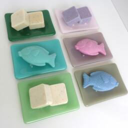 Fused Glass Soap Dish in Opaque By Bprdesigns - thumbnail 4