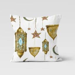 Ramadan Kareem Pillow Cover, Eid Mubarak Cushion Lantern Home Decoration, Al Fitr Gift, Islamic Present - thumbnail 3