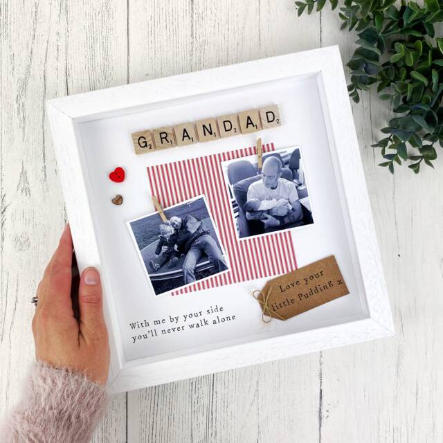 Grandad Frame - Fathers Day Gift - Football Liverpool Fc - You'll Never Walk Alone - Personalised Photo Gift Idea - image 1