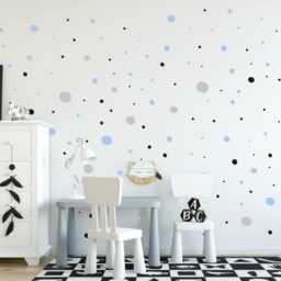 Handdrawn Dots Decal - Choose Your Color, Dot Decals, Doodle Wall Decal, Pastel Colors Dots, Irregular Decals - thumbnail 2