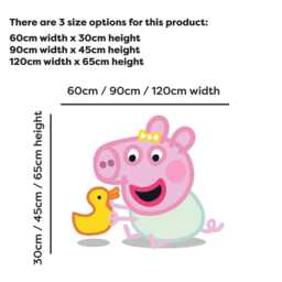 Peppa Pig Wall Sticker - Baby Evie Playing With Duck Decal Kids Art - thumbnail 3