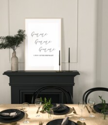 Abba Song Quote Gimme A Man After Midnight , New Home Gift, Lyric Print, Music Poster, Retro Wall Art, 70S Music, Fast Delivery - thumbnail 1
