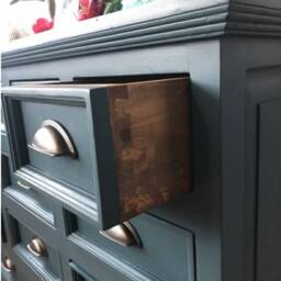 Hand Painted Blue Merchant Chest Of Drawers, Apothecary Style Sideboard - thumbnail 3