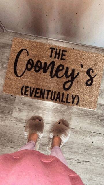 Eventually He Hasn't Asked Yet - Funny Door Mat Welcome Doormat Gift Home Housewarming Closing Engagement Rug