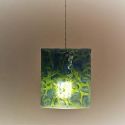 Fused Glass Pendant Light. Shell Design - thumbnail 3