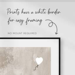 Beige Banksy Balloon Girl Print, Choice Of 3 , Neutral Living Room Wall Art, Bedroom Posters Kitchen Decor - thumbnail 2