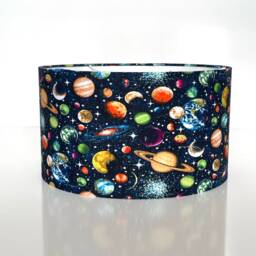 New High Quality Kids Room Planets Solar System in Space Digital Print Lamp Shade & Pendant Light - thumbnail 2