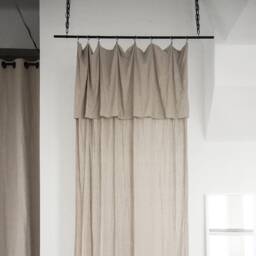 Drop Cloth Linen Curtains, Window Curtain Panel in Various Lengths, Custom Living Room Curtains