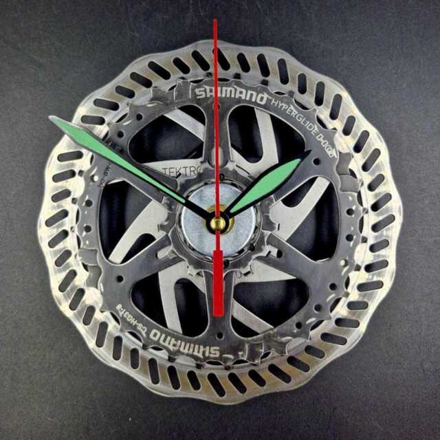 Recycled Bike Part Clock Handmade Steampunk Bicycle Wall Art - image 1