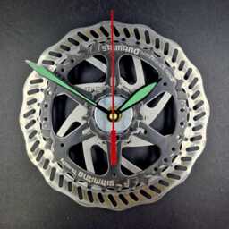 Recycled Bike Part Clock Handmade Steampunk Bicycle Wall Art - thumbnail 1