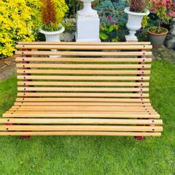 Cast Iron Garden Bench With Oak Slats - thumbnail 4