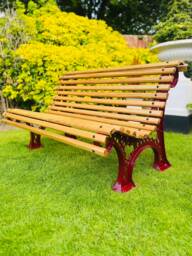 Cast Iron Garden Bench With Oak Slats