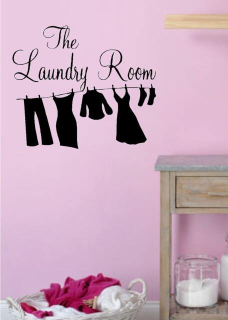 The Laundry Room W Clothesline Vinyl Wall Decal Lettering - image 1