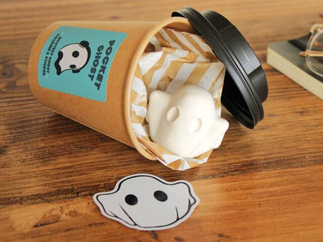 Mystery Ghost Figurine Box - Art Collectable With Sticker - image 1