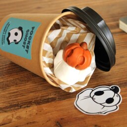 Mystery Ghost Figurine Box - Art Collectable With Sticker - thumbnail 2