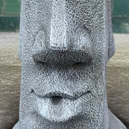 Concrete Moai Sculpture Stone Garden Easter Island Face Cement Head Figurine Outdoor Decor Polynesian Style Yard Statue Lawn - thumbnail 4