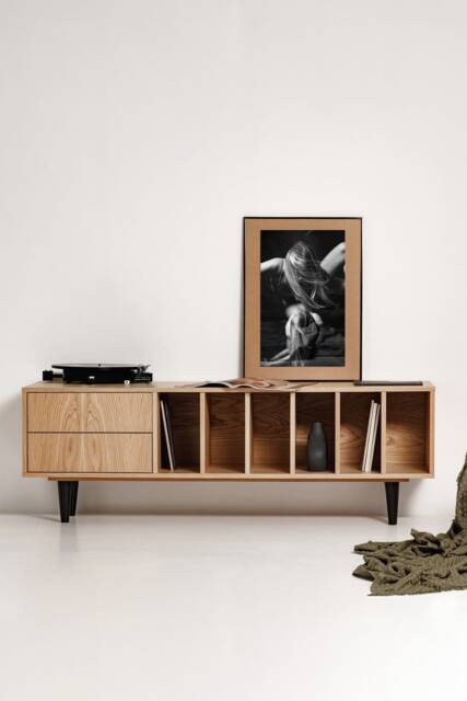 "Vinyl Record Cabinet Oak ""Marigold" - image 1