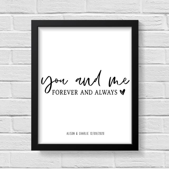Personalised Love Quote Print, Anniversary Gift - Print Only - image 1