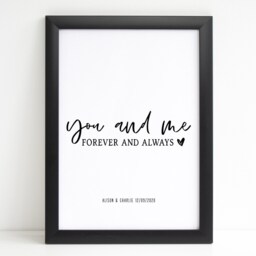 Personalised Love Quote Print, Anniversary Gift - Print Only - thumbnail 3