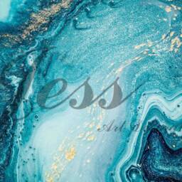 Blue Marble Texture Wallpaper, Luxury Swirls Wall Mural, Peel & Stick - thumbnail 3