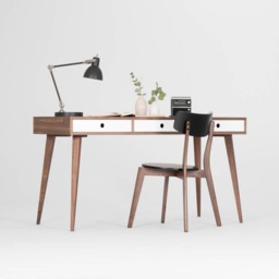 Kuub - Walnut Desk, Dressing Table, Bureau, Mid Century Modern - thumbnail 3