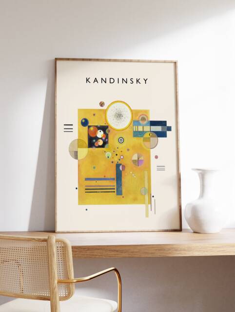 Kandinsky Poster, Soft Pressure, Wassily Wall Print, Bauhaus Abstract Art Decor, Housewarming Birthday Gift, Sizes A1/A2/A3/A4 - image 1