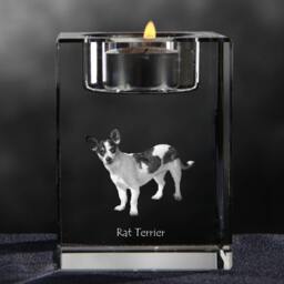Rat Terrier - Crystal Candlestick With Dog, Souvenir, Decoration, Limited Edition, Collection - thumbnail 3