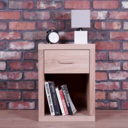 Handmade Oak Bedside Table With Drawer - Clear Finish - thumbnail 4
