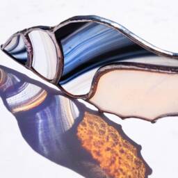 Summer Glass Hanging Decoration [Shell 4] Stained Glass, Ornament, Window Decoration, Wall Hanging, Home Decor Gift - thumbnail 3