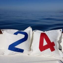 Nautical Sailcloth Cushion Cover Beach Home Decor, Marine Pillowcase, Sail Cloth Cushion, Deko Kissen - thumbnail 3