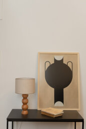 Minimalist Wooden Bedside Lamp Handcrafted Table Light - thumbnail 1