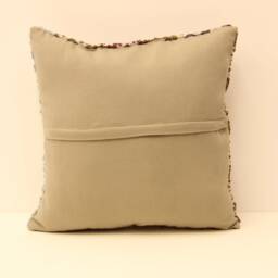 Textile Pillow 16x16 Inch - 40x40 cm Decorative Boho Interior Design Retro Home Decor Ethnic Pillowcover Natural Dyekilim Cushion 4Kf-110 - thumbnail 4