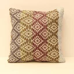 Textile Pillow 16x16 Inch - 40x40 cm Decorative Boho Interior Design Retro Home Decor Ethnic Pillowcover Natural Dyekilim Cushion 4Kf-110