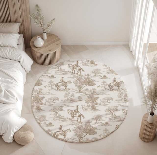 Toile De Jouy Texas Country, Carpet, Kids Decor, Children's Room Decor, Kids Rug, Carpet - image 1