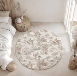 Toile De Jouy Texas Country, Carpet, Kids Decor, Children's Room Decor, Kids Rug, Carpet - thumbnail 1