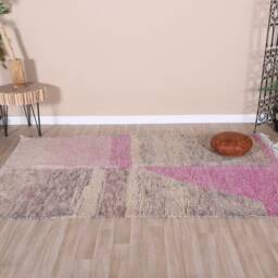 Authentic Boujaad Rug, Purple Moroccan Rug 5x7 Ft - thumbnail 2