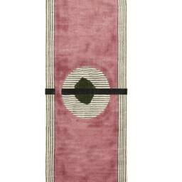 Handmade Pink Cotton Runner Rug Block Print Kilim, Jaipur Art - thumbnail 3
