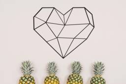 Geometric Heart Sculpture 3D - Hanging Wall Art Figure Decor Scandinavian Style Hygge Home Boho - thumbnail 1