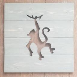 Monkey Reclaimed Wood Cutout Sign Wall Decor Jungle Theme Nursery - thumbnail 1