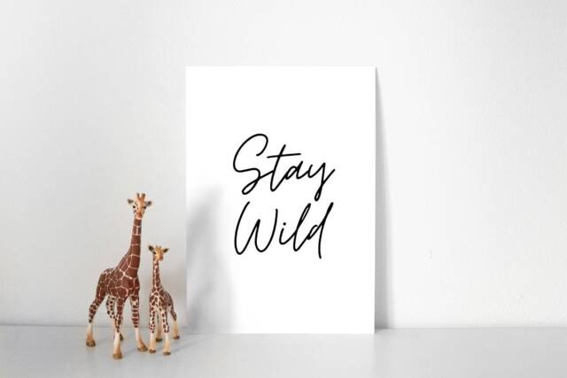 Children's Prints - Stay Wild Kids Print Bedroom Playroom - image 1