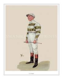 J E Watts Jockey Print Horse Racing Wall Art - thumbnail 1