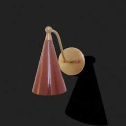 Single Sconce Raw Brass Cone Shape Mid Century Antique Finish - Bedroom Lights Vanity Lamps Wall Light Fixtures - thumbnail 4