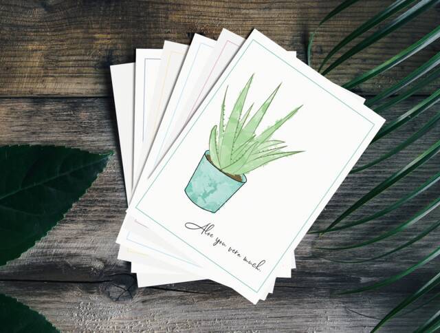 Love Themed Flower Puns/ Wall Art Print/ All Five Package Set/ Print Design/ Graphic Watercolor Ascetic/ Line Drawn - image 1