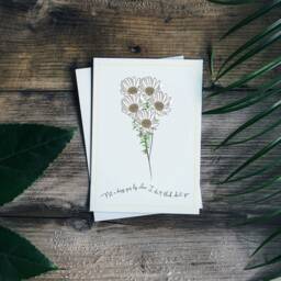 Love Themed Flower Puns/ Wall Art Print/ All Five Package Set/ Print Design/ Graphic Watercolor Ascetic/ Line Drawn - thumbnail 4